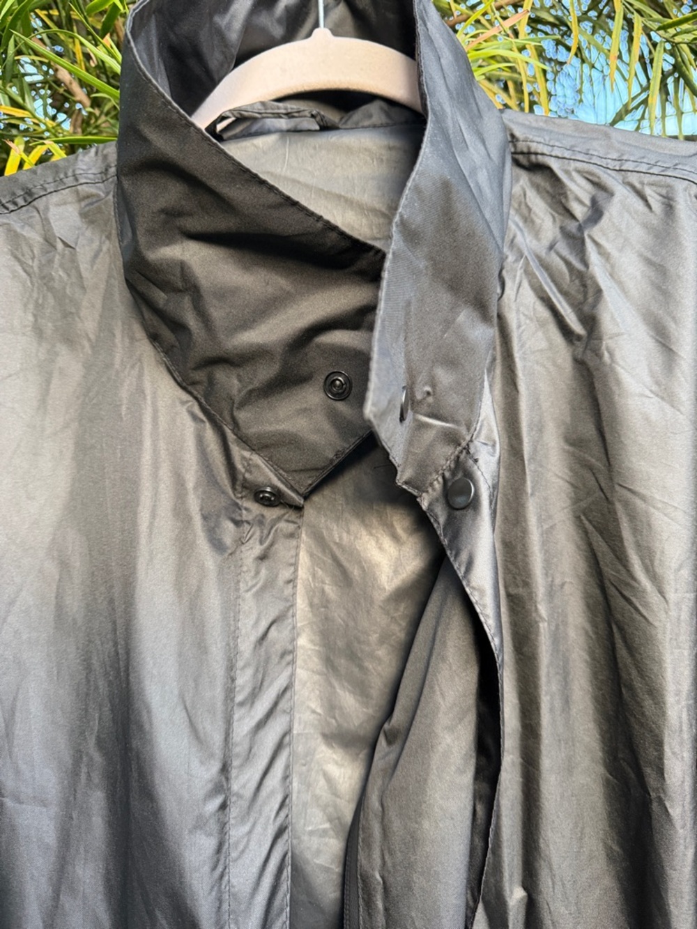 Black Women's Lightweight Rain Coat - Picture 6 of 9